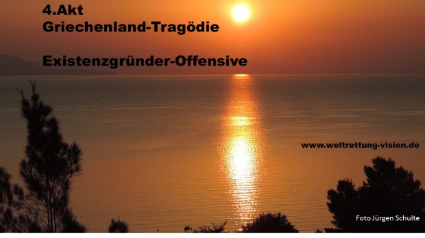 Malerischer Sonnenuntergang über griechischen Inseln